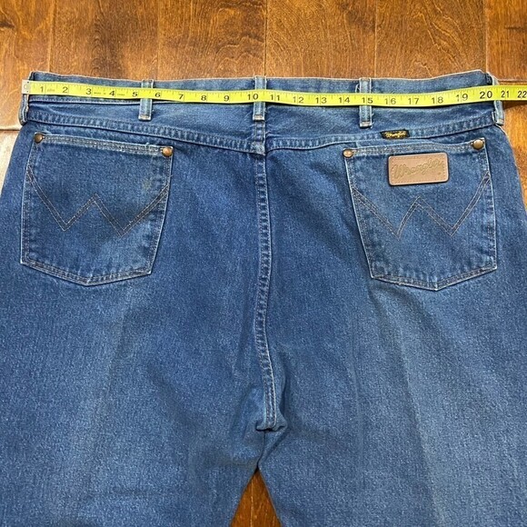 Wrangler Vintage Western Classic Straight USA Denim Blue Jeans Men's 44 x 32 - Picture 7 of 10